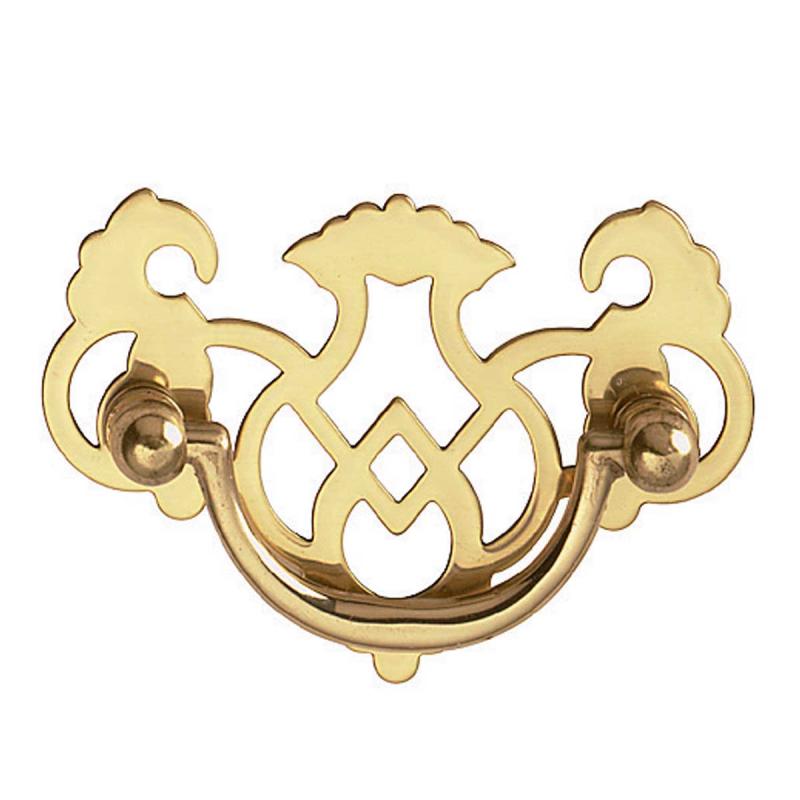 Chippendale Bail Pull Bright Solid Brass 2 7/8″  |  Cabinet & Drawer Pulls Cabinet & Drawer Pulls Cabinet & Drawer Pulls