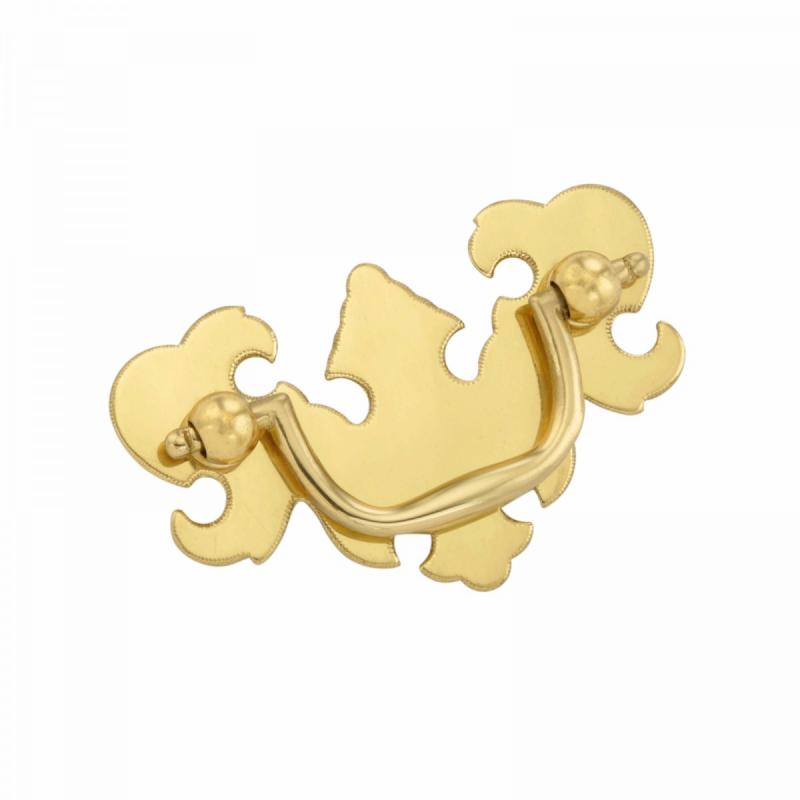 Chippendale Cabinet Pull Polished Bright Solid Brass  |  Cabinet & Drawer Pulls Cabinet & Drawer Pulls Cabinet & Drawer Pulls