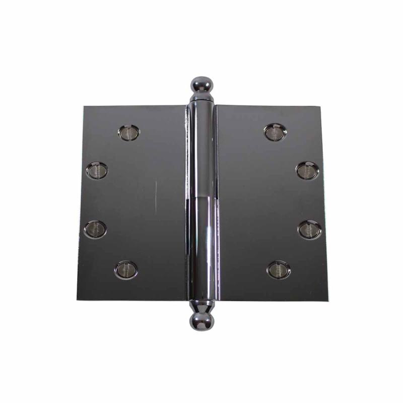 Chrome Extruded Brass Right Lift Off Door Hinge 5″ L Square with Ball Finial Tip  |  Cabinet & Door Hinges Cabinet & Door Hinges Cabinet & Door Hinges