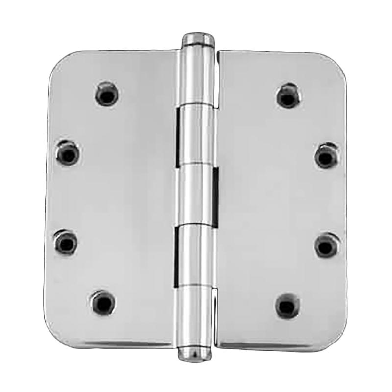 Chrome Plated Brass Cabinet Door Hinge 5″ x 5″with Removable Steel Coin Tip Pins  |  Door Hinges Cabinet & Door Hinges Door Hinges