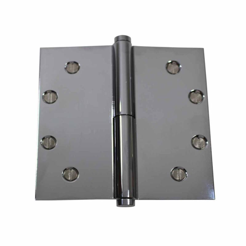 Chrome Plated Brass Right Lift Off Door Hinge 5″ L Square with Coin Finials Tips  |  Cabinet & Door Hinges Cabinet & Door Hinges Cabinet & Door Hinges