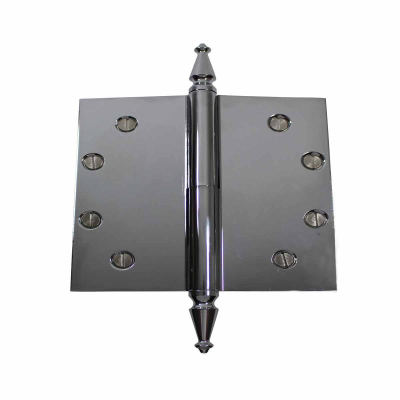 Chrome Plated Right Lift Off Hinge 5″ Square Liftoff Door Hinge with Steel Spire  |  Cabinet & Door Hinges Cabinet & Door Hinges Cabinet & Door Hinges