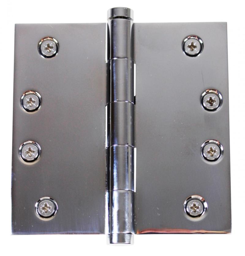 Chrome Solid Brass Cabinet Hinge Coin Tip 4″  |  Door Hinges Cabinet & Door Hinges Door Hinges