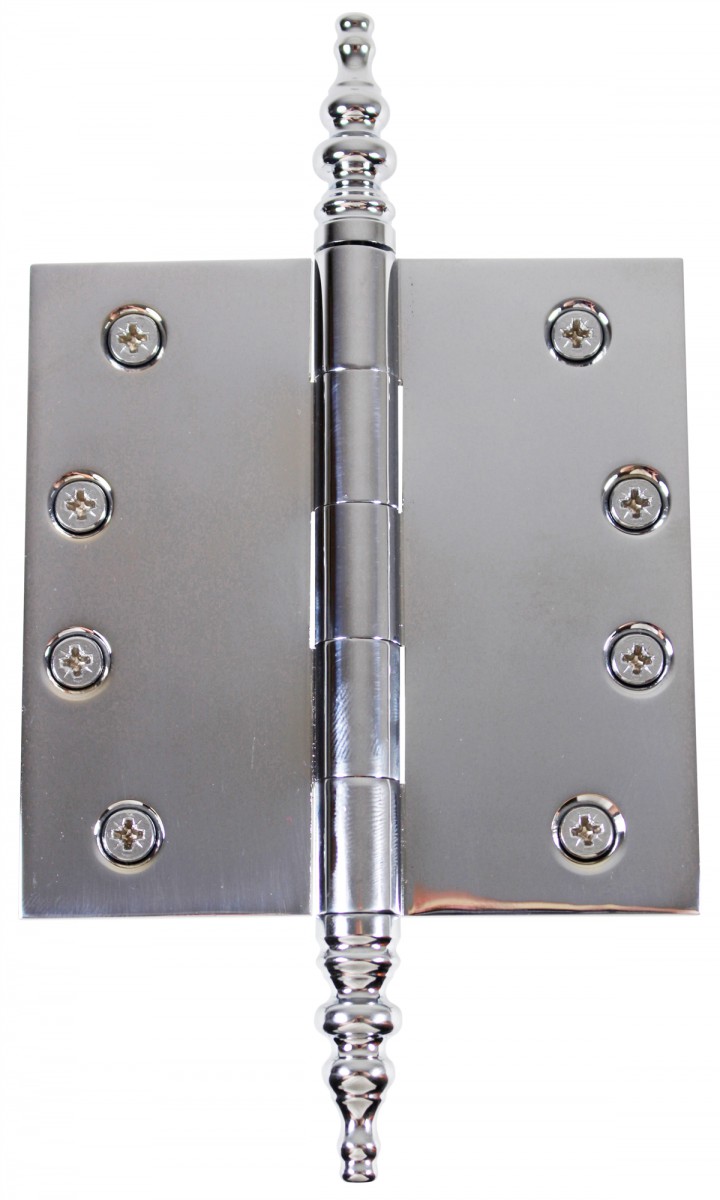 Chrome Solid Brass Cabinet Hinge Temple Tip 4″  |  Door Hinges Cabinet & Door Hinges Door Hinges