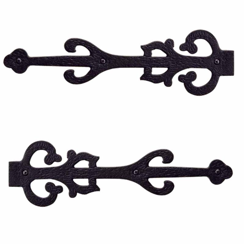 Decorative Dummy Hinges Wrought Iron Door Latch Set of 2  |  Dummy Hinges Cabinet & Door Hinges Dummy Hinges