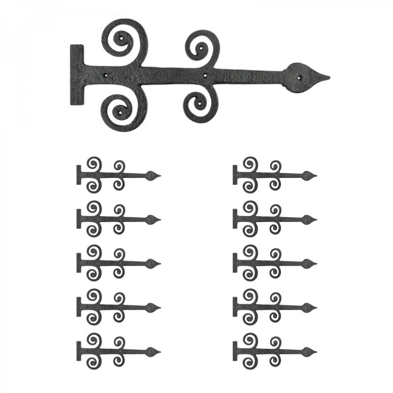 Decorative Iron Door Strap Hinge Spade 16″ Long Pack of 10  |  Dummy Hinges Cabinet & Door Hinges Dummy Hinges