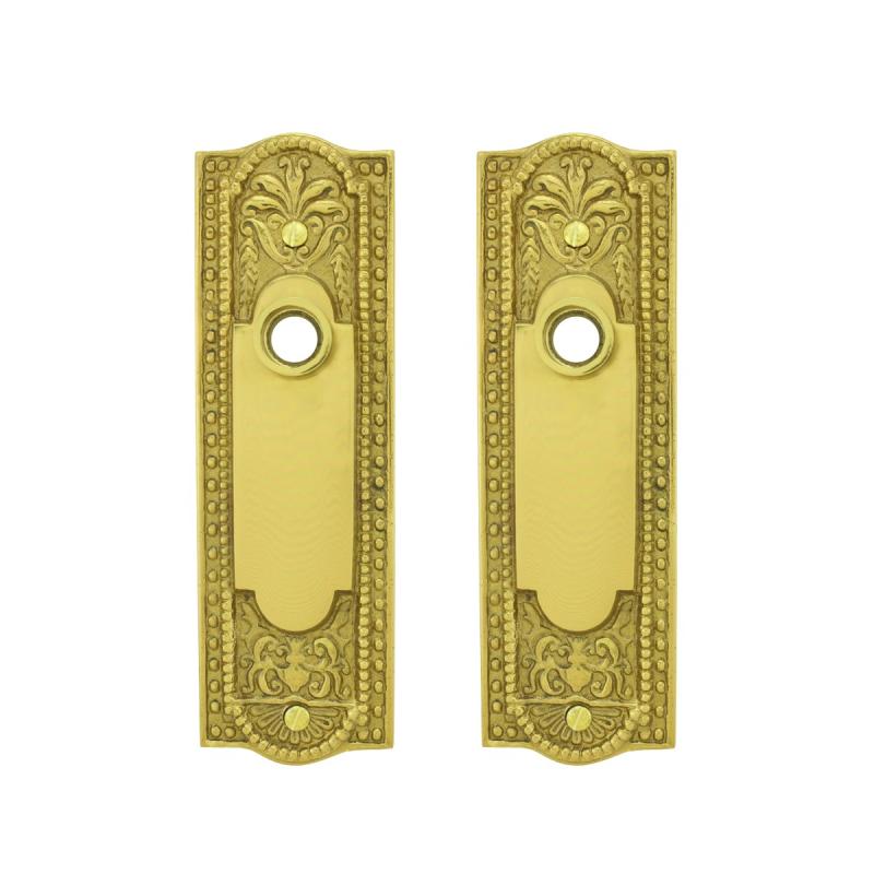 Door Back Plate Brass Escutcheon Cover with Doorknob 7 1/4″ L Tarnish Resistant  |  Back Plates Back Plates Back Plates