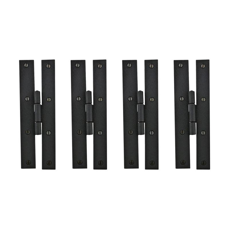 Door H Hinge Flush Mount Black Colonial Design 7″ H Pack of 4  |  Cabinet & Door Hinges Cabinet & Door Hinges Cabinet & Door Hinges