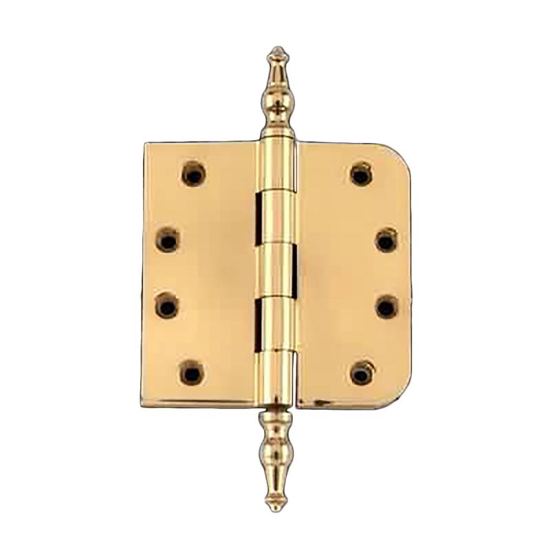 Door Hinge 4″ Bright Solid Brass Temple Tip  |  Door Hinges Cabinet & Door Hinges Door Hinges