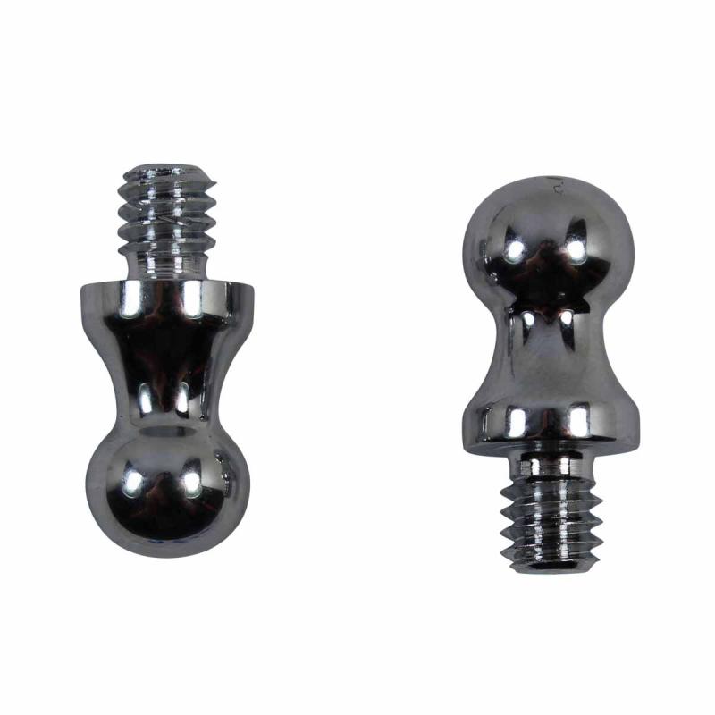 Door Hinges Bright Chrome Med Ball Hinge Finial Pair  |  Cabinet & Door Hinges Cabinet & Door Hinges Cabinet & Door Hinges