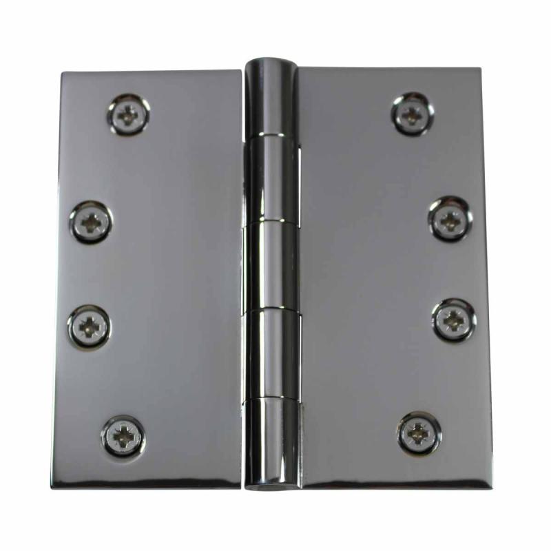 Door Hinges Bright Chrome Square Hinge 4″ x 4″  |  Door Hinges Cabinet & Door Hinges Door Hinges