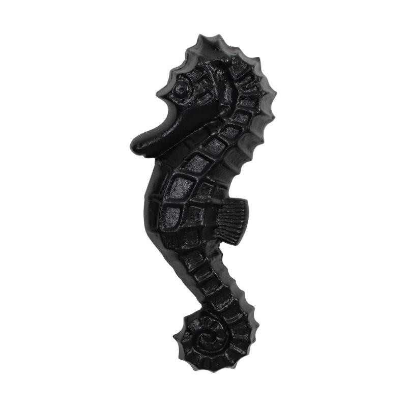 Door Knocker Black Cast Iron Sea Horse 6 1/2″ H x 2 3/4″ W  |  Door Knockers Door Hardware Door Knockers