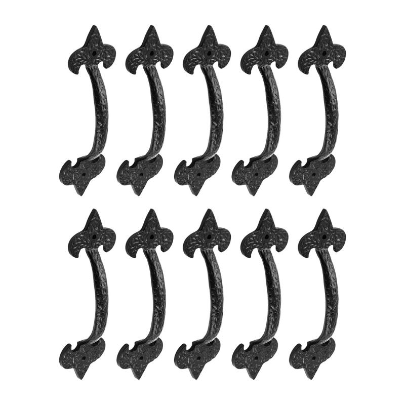 Door or Drawer Pull Black Wrought Iron Fleur de Lis 6 1/2”  |  Cabinet Drawer & Door Handle Cabinet Drawer & Door Handle Cabinet Drawer & Door Handle