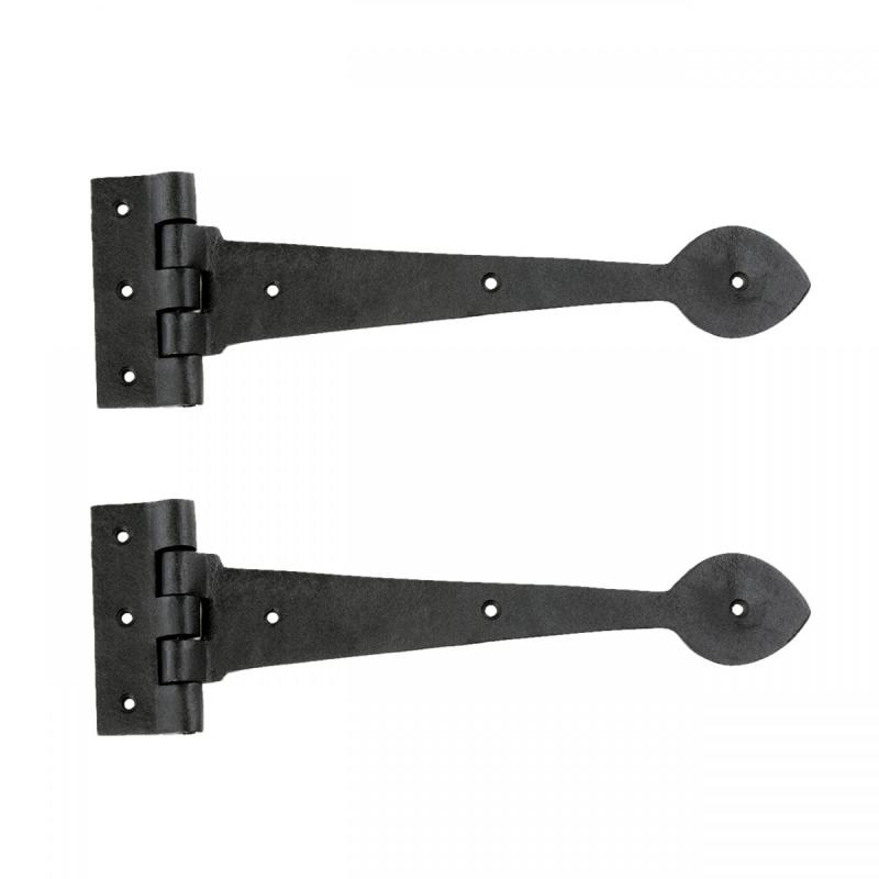 Door Strap Hinge Heart Tip Rough Forged Iron 10″ Pack of 2  |  Cabinet & Door Hinges Cabinet & Door Hinges Cabinet & Door Hinges