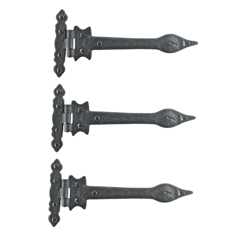 Door Strap Hinge Wrought Iron Spear Tip 9 in. Set of 3  |  Cabinet & Door Hinges Cabinet & Door Hinges Cabinet & Door Hinges