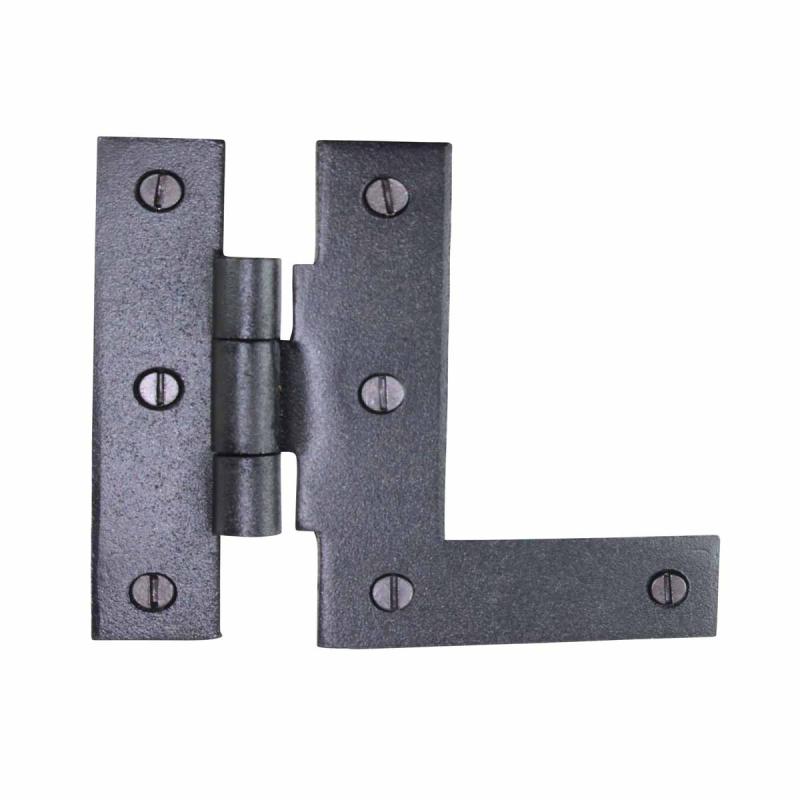 H-L Cabinet Hinge Black Wrought Iron Left 3 1/2″ H Offset 3/8″  |  Cabinet & Door Hinges Cabinet & Door Hinges Cabinet & Door Hinges