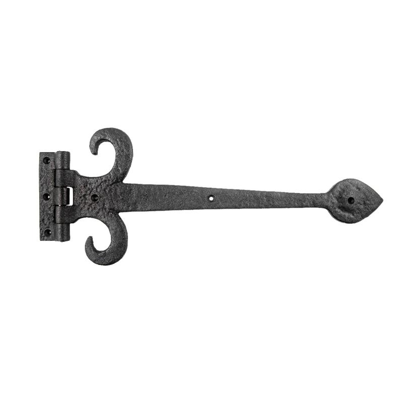 Heavy Duty Strap Hinge for Gates and Doors Decorative Large 15 1/2″ Wrought Iron Fleur De Lis Design  |  Cabinet & Door Hinges Cabinet & Door Hinges Cabinet & Door Hinges