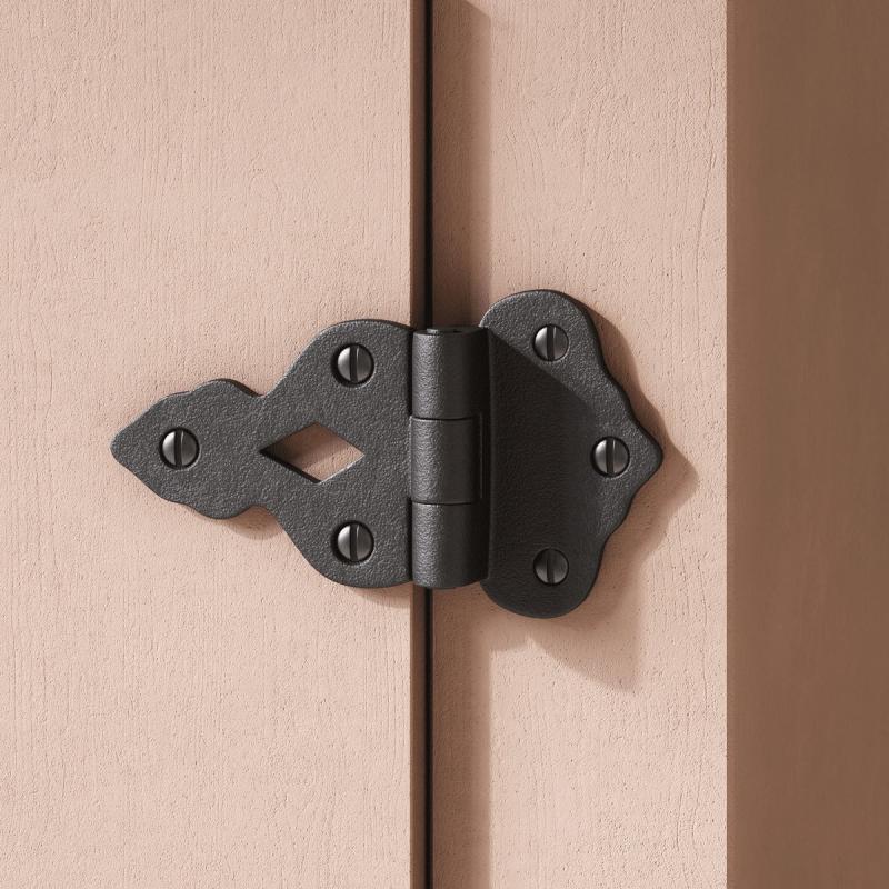 Hoosier Black Iron Cabinet Hinge 3/8 Offset 3 12 W Pack Of 4  |  Cabinet Hinges Cabinet & Door Hinges Cabinet Hinges