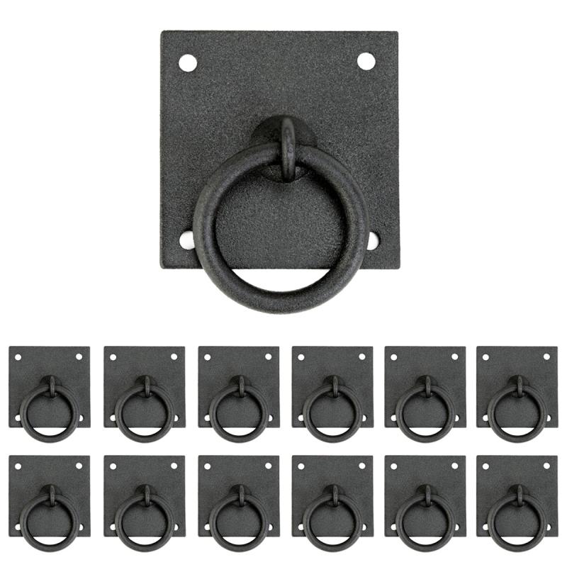 Iron Cabinet Pulls Black RSF Coating Cabinet Ring Pulls 1 3/4 Inch Pack of 12  |  Cabinet & Drawer Pulls Cabinet & Drawer Pulls Cabinet & Drawer Pulls