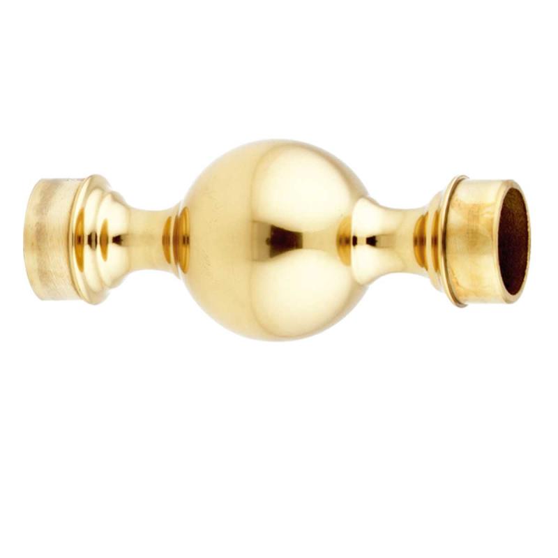 Lacquered Brass Ball Joint Fitting  2″ Tubing Connector  |  Rail Connectors and Elbows Rail Connectors & Elbows Rail Connectors & Elbows