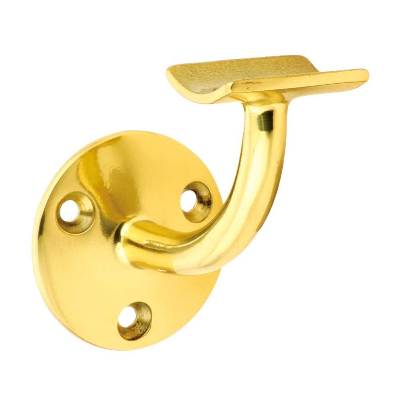 Lacquered Brass Bar Bracket Fitting 2″ Armrest Rail Holder  |  Stair Bracket Hardware Stair Bracket Hardware Stair Bracket Hardware