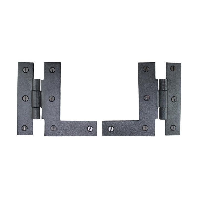 Left and Right HL Offset Cabinet Hinge Pair Wrought Iron Hinge  |  Cabinet & Door Hinges Cabinet & Door Hinges Cabinet & Door Hinges