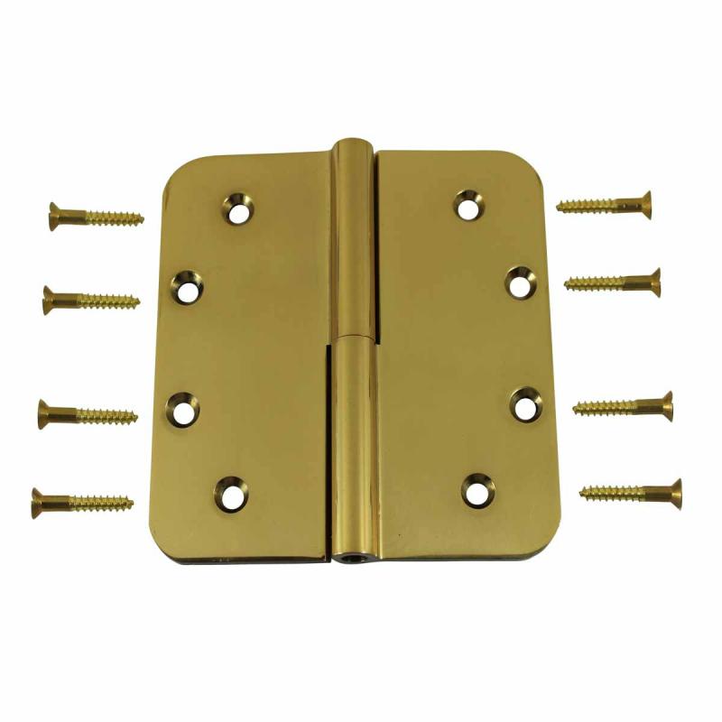 Lift Off Right Door Hinge Bright Solid Brass Radius 5″  |  Door Hinges Cabinet & Door Hinges Door Hinges