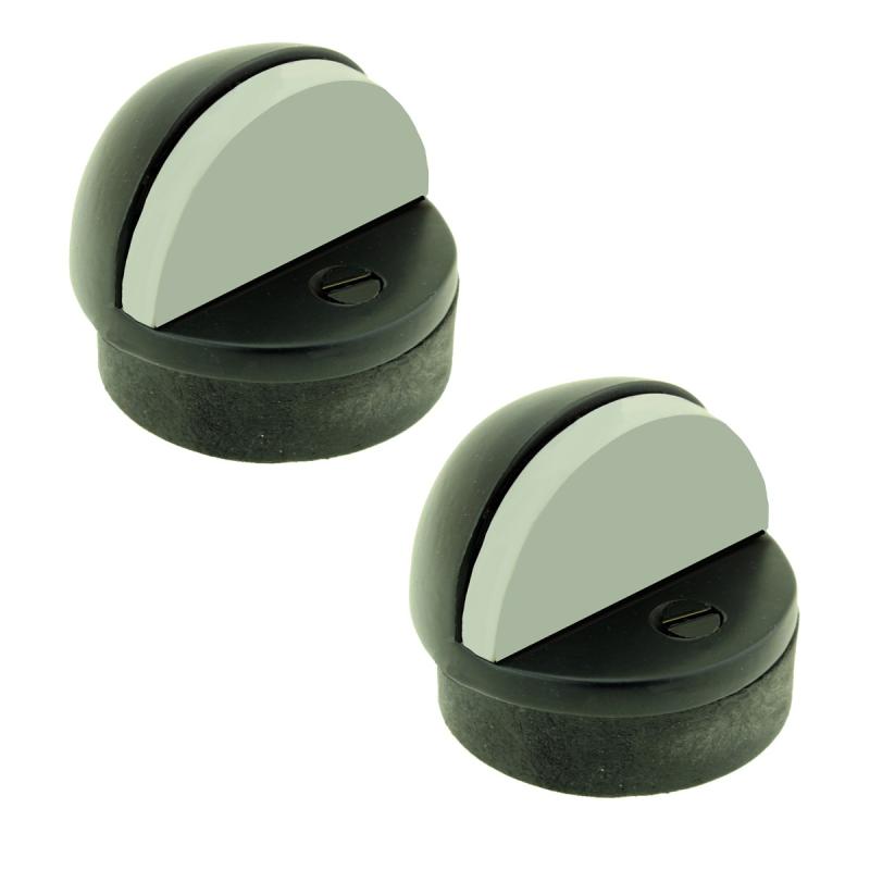 Matte Black Floor Door Stopper Pack of 2  |  Door Stops and Bumpers Door Hardware Door Stops & Bumpers