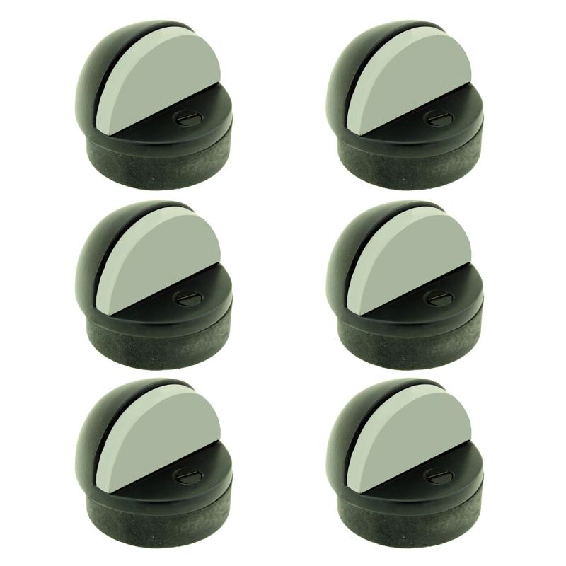 Matte Black Floor Door Stopper Pack of 6  |  Door Stops and Bumpers Door Hardware Door Stops & Bumpers