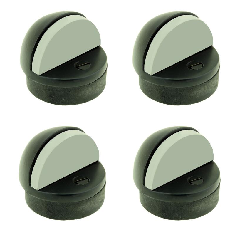 Matte Black Floor Mount Door Stopper Pack of 4  |  Door Stops and Bumpers Door Hardware Door Stops & Bumpers