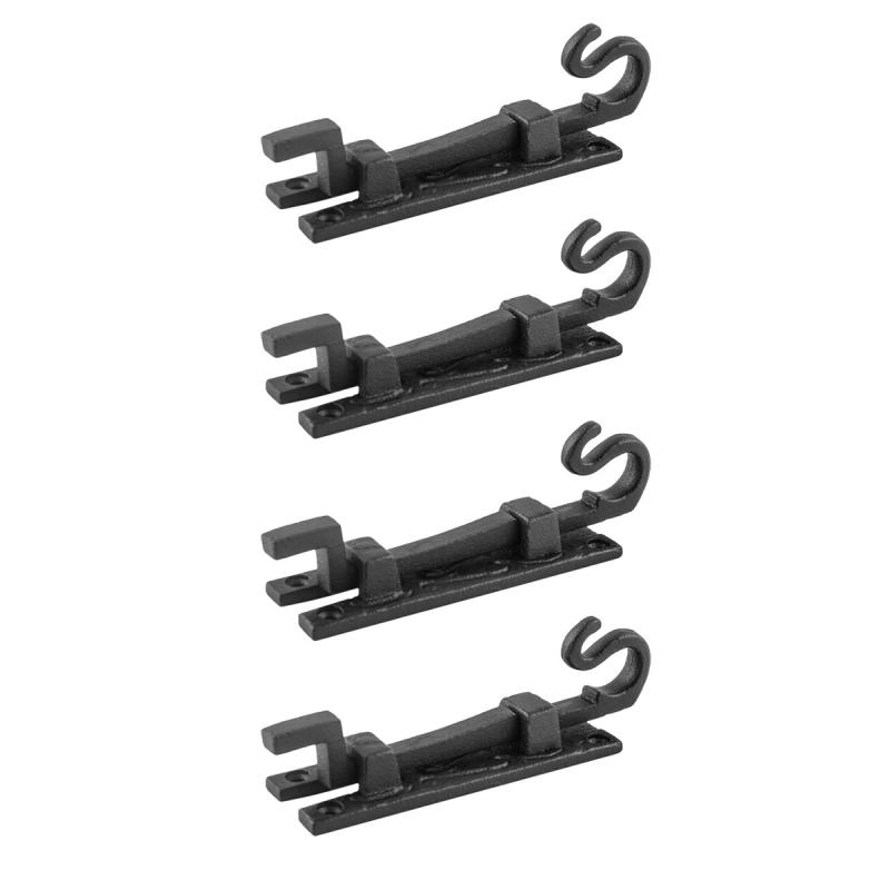 Offset Slide Bolt Wrought Iron Antique Vintage 5″ Pack of 4  |  Slide Bolts Door Hardware Slide Bolts