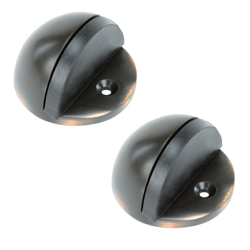 Oil Rubbed Bronze Door Stopper Adjustable Height Floor Mount Pack of 2  |  Door Stops and Bumpers Door Hardware Door Stops & Bumpers