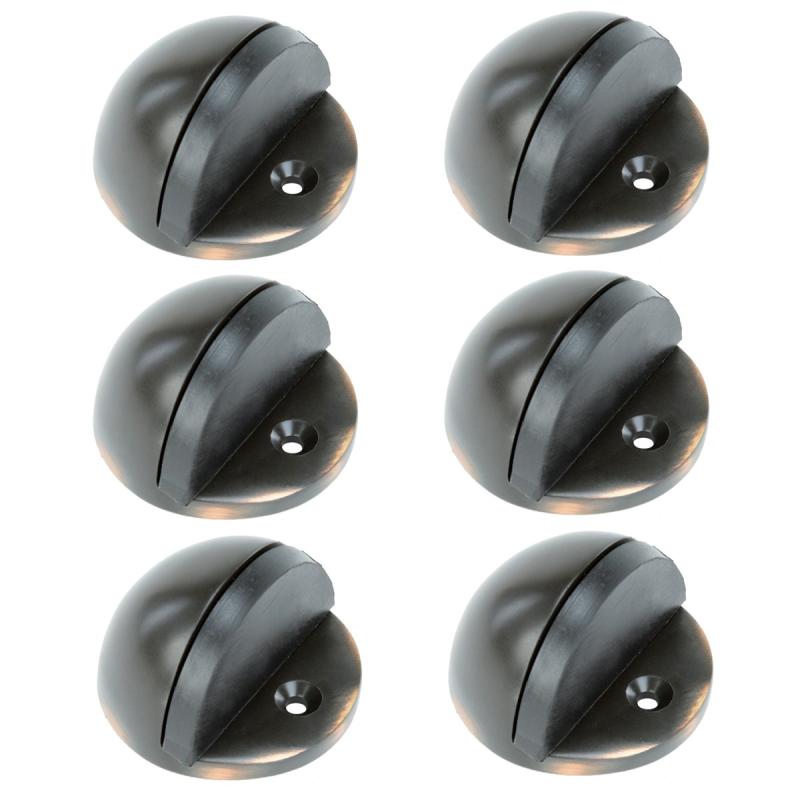 Oil Rubbed Bronze Door Stopper Floor Mount Stopper Pack of 6  |  Door Stops and Bumpers Door Hardware Door Stops & Bumpers