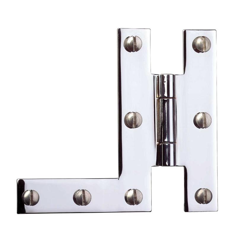 Pair H-L Cabinet Hinge Chrome Plated Solid Brass  |  Cabinet & Door Hinges Cabinet & Door Hinges Cabinet & Door Hinges