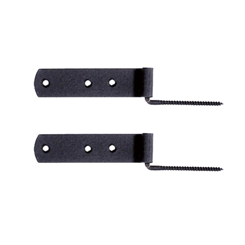 Shutter Strap Hinge Black Steel Galvanized Pack of 2  |  Window & Shutter Hardware Home Hardware Window & Shutter Hardware