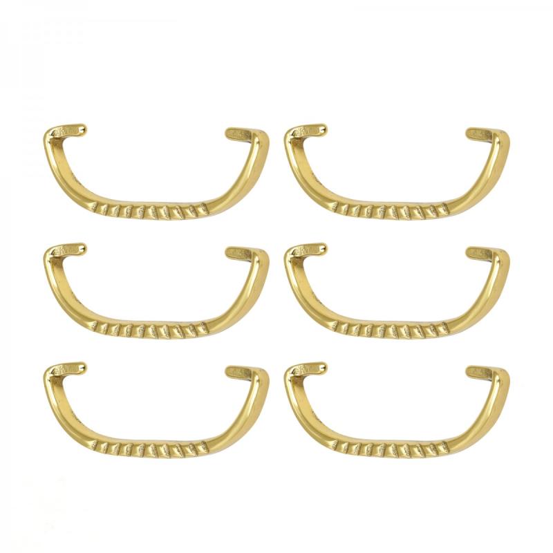 Solid Brass Bail Pulls Victorian Ribbed Pack of 6  |  Cabinet Drawer & Door Handle Cabinet Drawer & Door Handle Cabinet Drawer & Door Handle