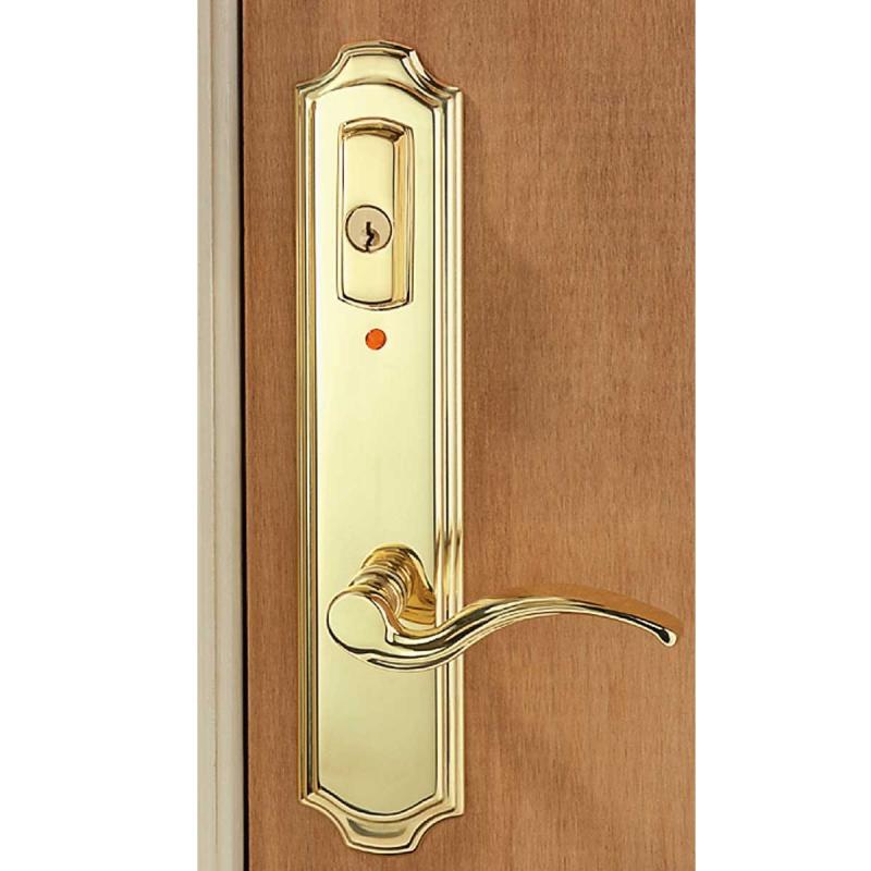 Solid Brass Mortise Entry Door Lock Lever Handle With Alarm  |  Locksets Door Hardware Locksets