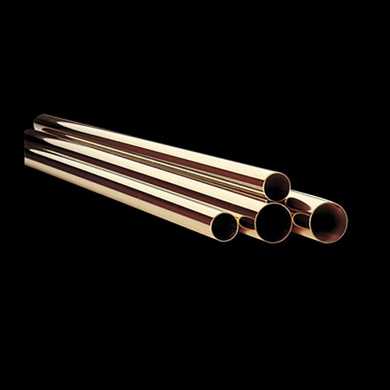 Solid Brass Polished Bar Rail Tubing  2 in. dia. x 12 ft. long  |  Bar Rail Tubing Bar Rail Tubing Bar Rail Tubing