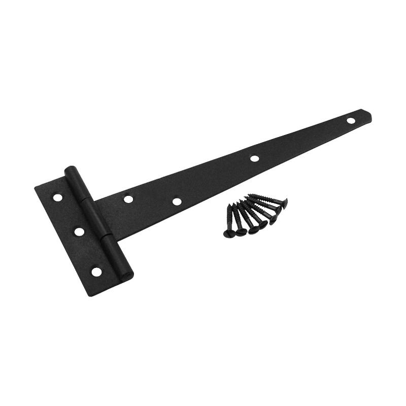 T Strap Door Hinge Black Iron RSF Finish Light Duty 9″  |  Cabinet & Door Hinges Cabinet & Door Hinges Cabinet & Door Hinges