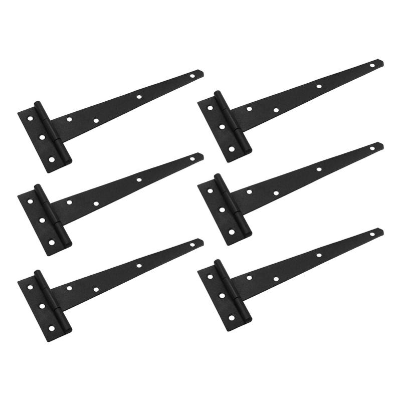 T Strap Door Hinge Black Iron RSF Finish Light Duty 9″ Set of 6  |  Cabinet & Door Hinges Cabinet & Door Hinges Cabinet & Door Hinges