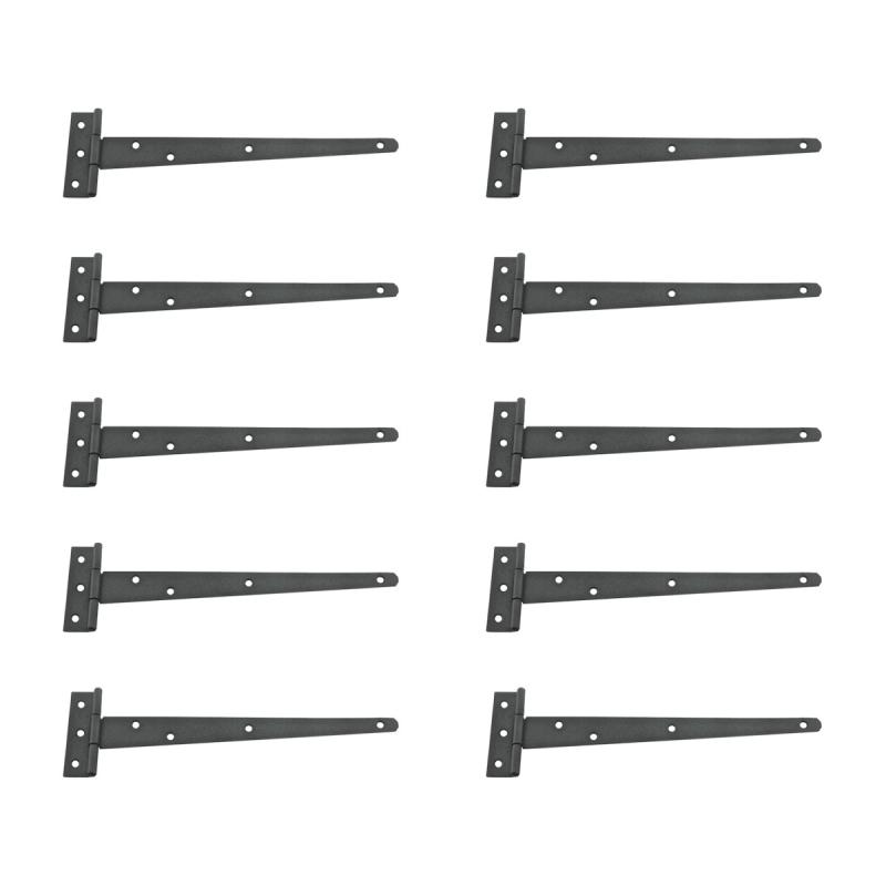 T Strap Door Hinge Black RSF Black Iron Light Duty 11″ Set of 10  |  Cabinet & Door Hinges Cabinet & Door Hinges Cabinet & Door Hinges