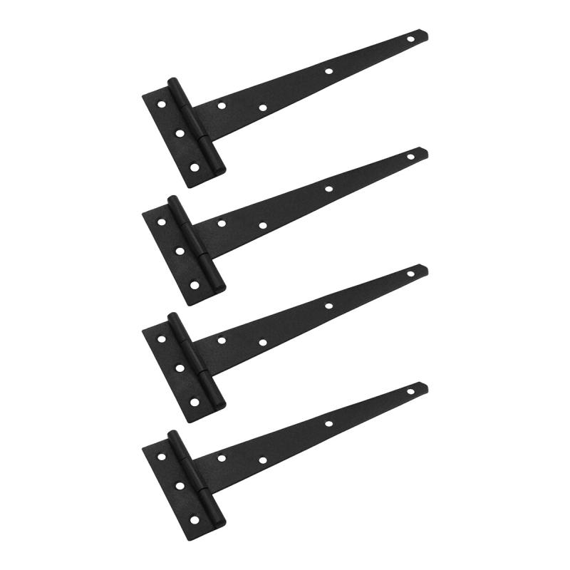 Tee Hinges Black Iron Rustproof Finish Set of 4  |  Cabinet & Door Hinges Cabinet & Door Hinges Cabinet & Door Hinges