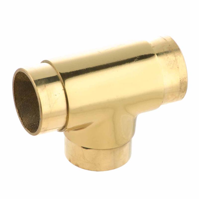 Tubing Connector RSF Brass T Connector Fit 1.5″ Tube  |  Stair Rail and Accessories Home Hardware Stair Rail & Accessories