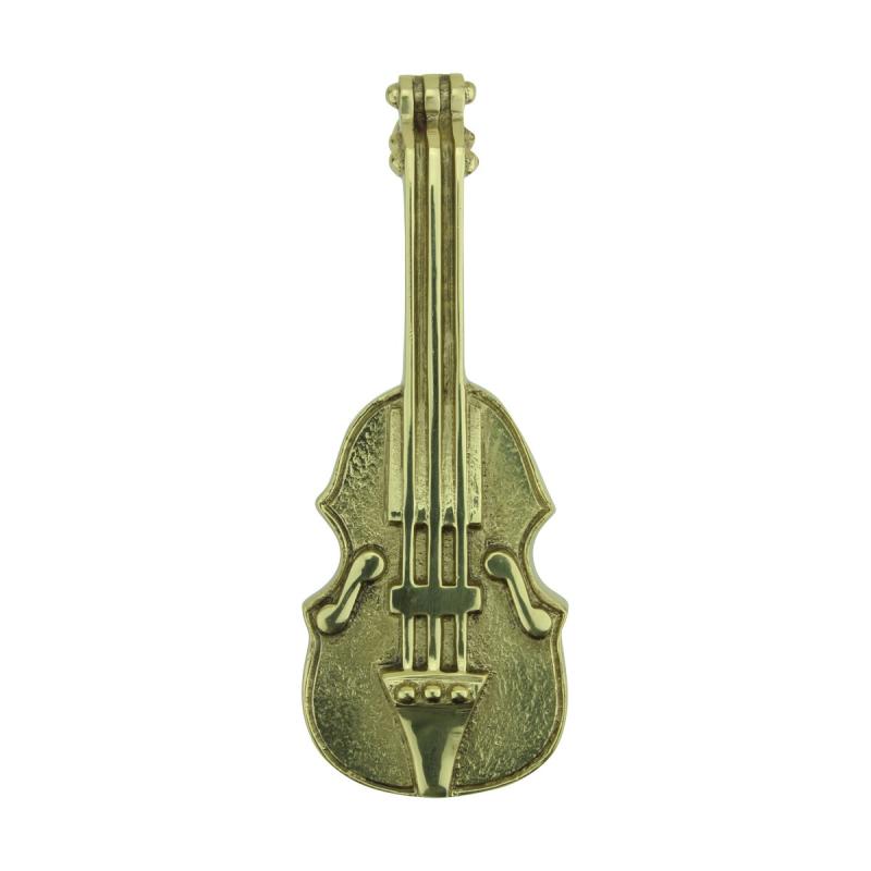 Violin Style Polished Brass Front Door Knocker with Hardware  |  Door Knockers Door Hardware Door Knockers