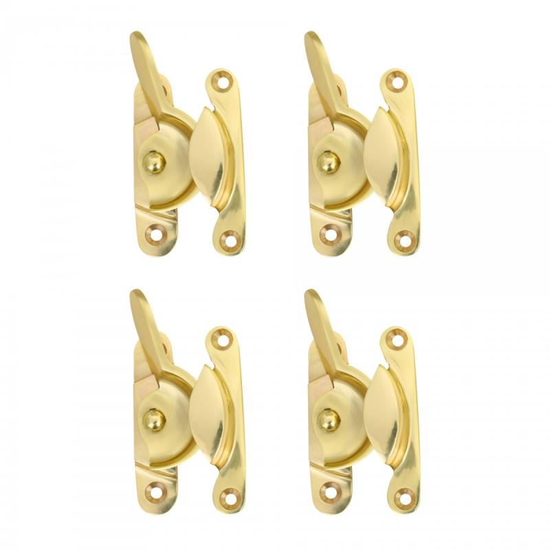 Window Sash Lock Traditional Bright Solid Brass 2 5/8″ W 4 Pack  |  Window & Shutter Hardware Home Hardware Window & Shutter Hardware