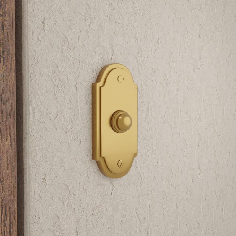 Wired Brass Door Bell Push Button 4″ L Lacquered Finish  |  Door Bell Door Bell Door Bell