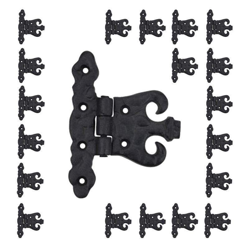 Wrought Iron Cabinet Hinge Black Rustproof Pack of 20  |  Cabinet Hinges Cabinet & Door Hinges Cabinet Hinges