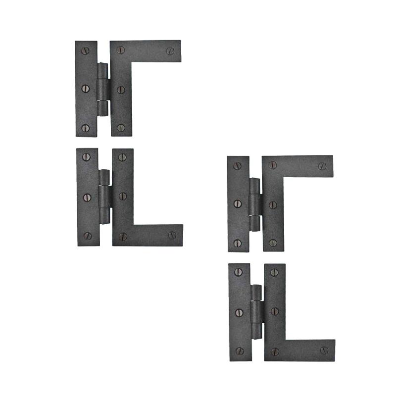 Wrought Iron Cabinet Hinges – Black – Left and Right – Colonial Style Pack of 2  |  Cabinet & Door Hinges Cabinet & Door Hinges Cabinet & Door Hinges