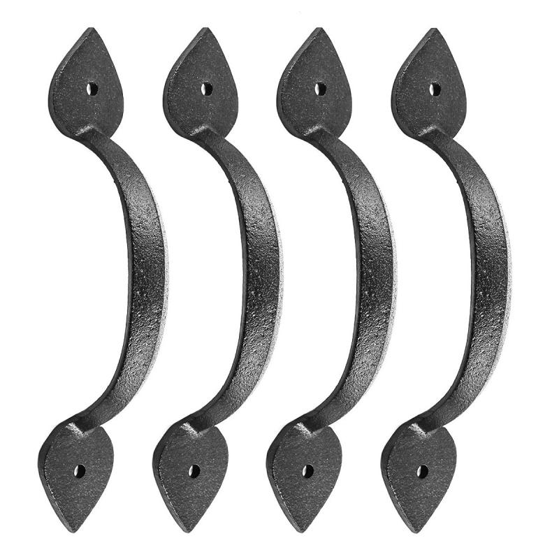 Wrought Iron Door Pulls – Black Rustproof Finish – Heart – 6-7/8″ – Set of 4  |  Cabinet Drawer & Door Handle Cabinet Drawer & Door Handle Cabinet Drawer & Door Handle