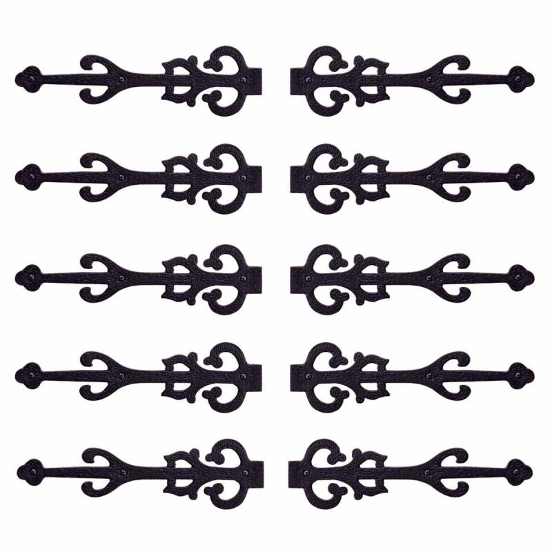 Wrought Iron Dummy Hinge Decorative Cover Plate 11″ Pack of 10  |  Dummy Hinges Cabinet & Door Hinges Dummy Hinges